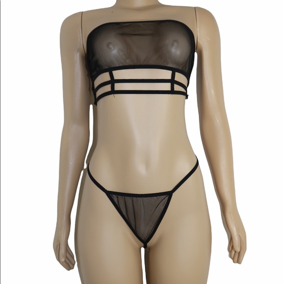 Mesh Lingerie 3pc Set - Picture 5 of 5